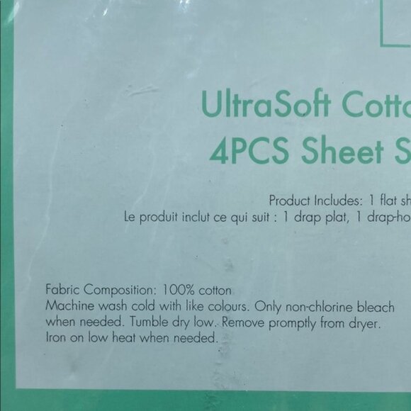 Home Suite Essentials UltraSoft Cotton Twin XL 3 Piece Sheet Set Lavender - Picture 3 of 8